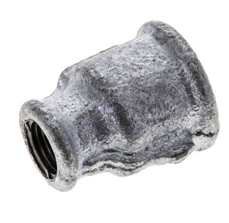 Rp 1/2'' x Rp 1/4'' Zinc plated Cast iron Round Socket 25 Bar [5 Pieces]