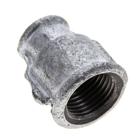 Rp 1/2'' x Rp 1/4'' Zinc plated Cast iron Round Socket 25 Bar [5 Pieces]