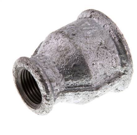 Rp 3/4'' x Rp 3/8'' Zinc plated Cast iron Round Socket 25 Bar [2 Pieces]