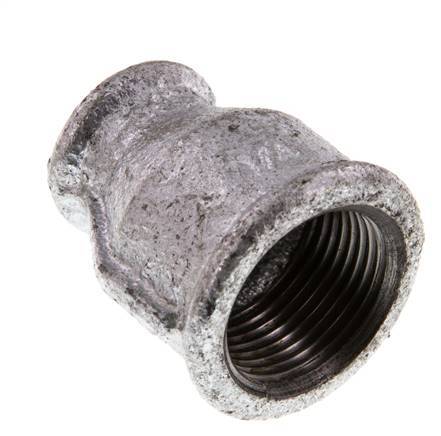 Rp 3/4'' x Rp 3/8'' Zinc plated Cast iron Round Socket 25 Bar [2 Pieces]