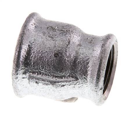Rp 1'' x Rp 3/4'' Zinc plated Cast iron Round Socket 25 Bar [2 Pieces]
