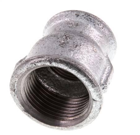 Rp 1'' x Rp 3/4'' Zinc plated Cast iron Round Socket 25 Bar [2 Pieces]