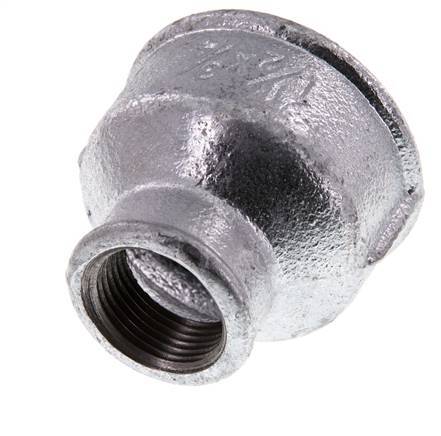 Rp 1 1/2'' x Rp 3/4'' Hierro fundido zincado Enchufe redondo 25 Bar
