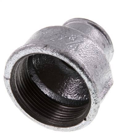 Rp 1 1/2'' x Rp 3/4'' Hierro fundido zincado Enchufe redondo 25 Bar