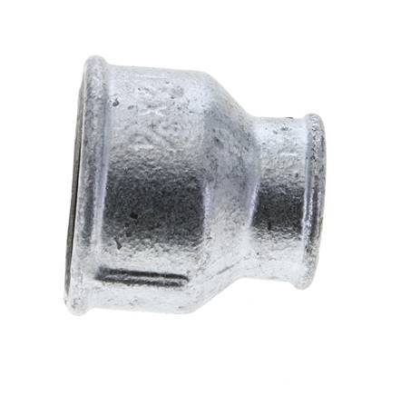 Rp 1 1/4'' x Rp 3/4'' Zinc plated Cast iron Round Socket 25 Bar [2 Pieces]