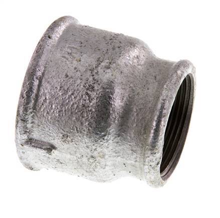 Rp 2'' x Rp 1 1/2'' Hierro fundido zincado Enchufe redondo 25 Bar