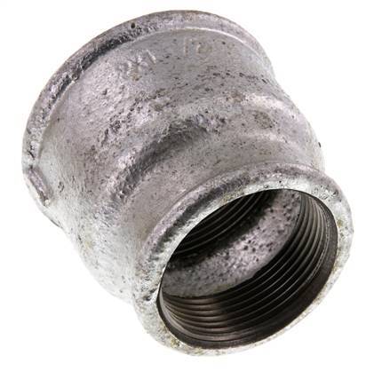 Rp 2'' x Rp 1 1/2'' Hierro fundido zincado Enchufe redondo 25 Bar