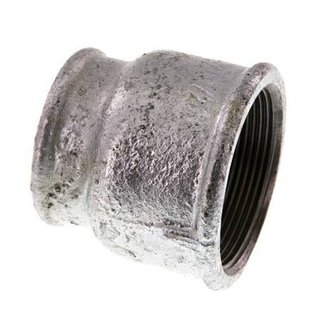Rp 2'' x Rp 1 1/2'' Hierro fundido zincado Enchufe redondo 25 Bar