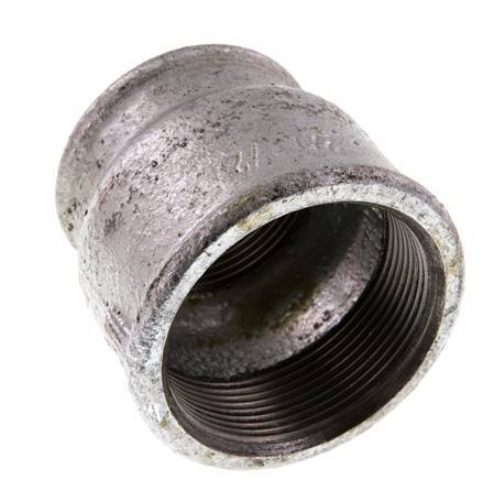 Rp 2'' x Rp 1 1/2'' Hierro fundido zincado Enchufe redondo 25 Bar