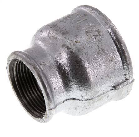 Rp 2'' x Rp 1 1/4'' Hierro fundido zincado Enchufe redondo 25 Bar