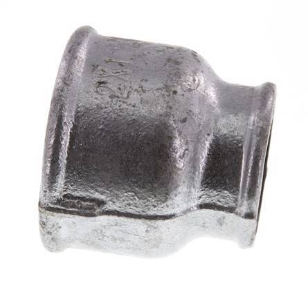 Rp 2'' x Rp 1 1/4'' Hierro fundido zincado Enchufe redondo 25 Bar