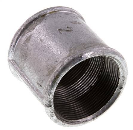 Rp 2'' Hierro fundido zincado Enchufe redondo 25 Bar