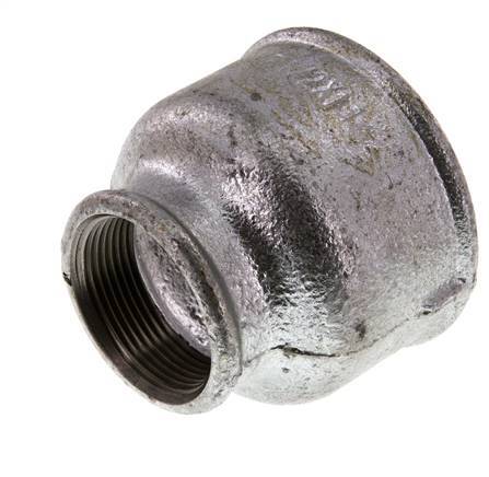 Rp 2 1/2'' x Rp 1 1/2'' Hierro fundido zincado Enchufe redondo 25 Bar