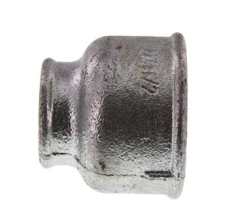 Rp 2 1/2'' x Rp 1 1/2'' Hierro fundido zincado Enchufe redondo 25 Bar