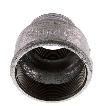 Rp 2 1/2'' x Rp 1 1/2'' Hierro fundido zincado Enchufe redondo 25 Bar