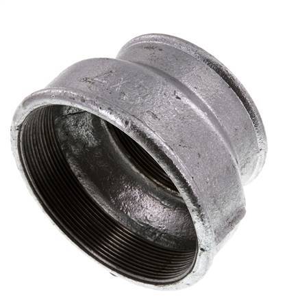 Rp 4'' x Rp 3'' Hierro fundido zincado Enchufe redondo 25 Bar