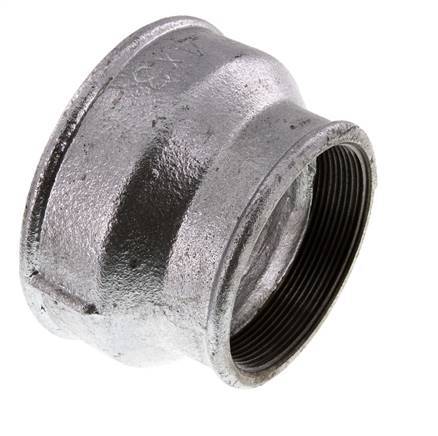 Rp 4'' x Rp 3'' Hierro fundido zincado Enchufe redondo 25 Bar