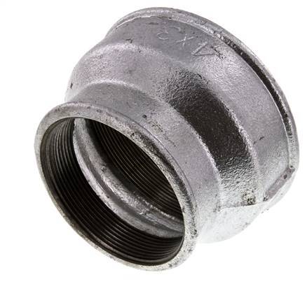 Rp 4'' x Rp 3'' Hierro fundido zincado Enchufe redondo 25 Bar