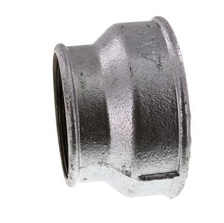Rp 4'' x Rp 3'' Hierro fundido zincado Enchufe redondo 25 Bar