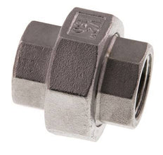 Rp 1/2'' acero inoxidable espiga doble 3 piezas con cierre cónico 16 Bar