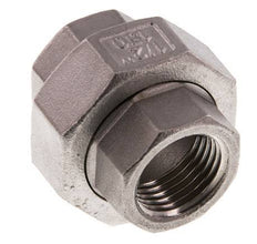 Rp 1/2'' acero inoxidable espiga doble 3 piezas con cierre cónico 16 Bar