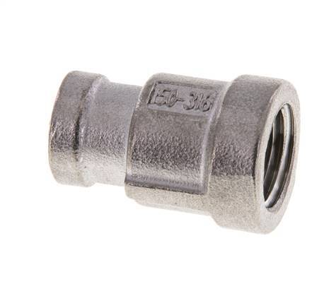1/4'' NPT x 1/8'' NPT Stainless steel Round Socket 16 Bar [2 Pieces]