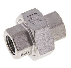 1/4'' NPT acero inoxidable espiga doble 3 piezas con cierre cónico 16 Bar