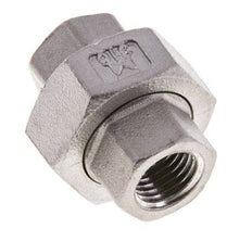 1/4'' NPT acero inoxidable espiga doble 3 piezas con cierre cónico 16 Bar