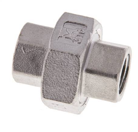 1/4'' NPT acero inoxidable espiga doble 3 piezas con cierre cónico 16 Bar