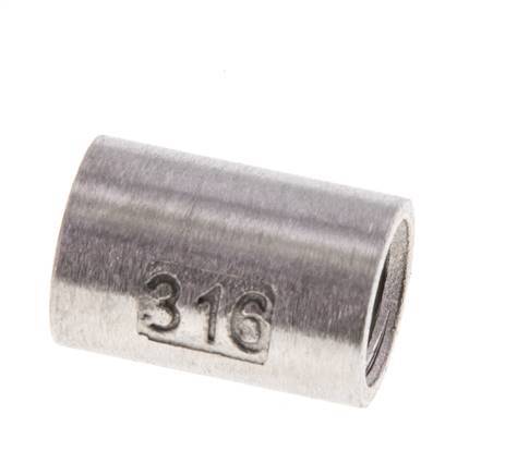 1/8'' NPT Stainless steel Round Socket 16 Bar [2 Pieces]