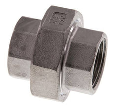 Rp 3/4'' Acero inoxidable Espiga doble 3 piezas con cierre cónico 16 Bar