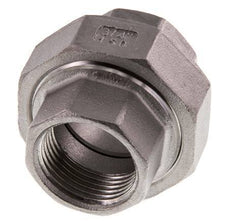 Rp 3/4'' Acero inoxidable Espiga doble 3 piezas con cierre cónico 16 Bar