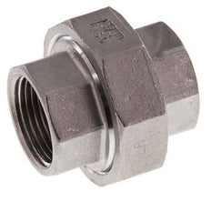 Rp 3/4'' Acero inoxidable Espiga doble 3 piezas con cierre cónico 16 Bar