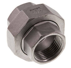 Rp 3/4'' Acero inoxidable Espiga doble 3 piezas con cierre cónico 16 Bar