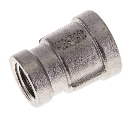 3/8'' NPT x 1/4'' NPT Stainless steel Round Socket 16 Bar [2 Pieces]