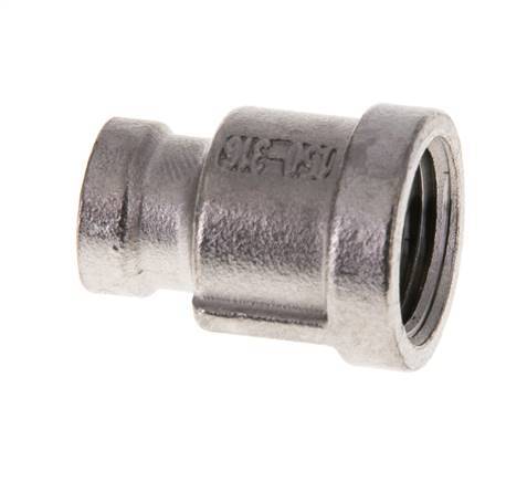 3/8'' NPT x 1/8'' NPT Stainless steel Round Socket 16 Bar [2 Pieces]