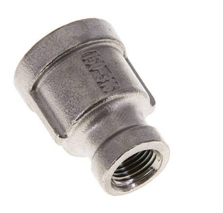 3/8'' NPT x 1/8'' NPT Stainless steel Round Socket 16 Bar [2 Pieces]