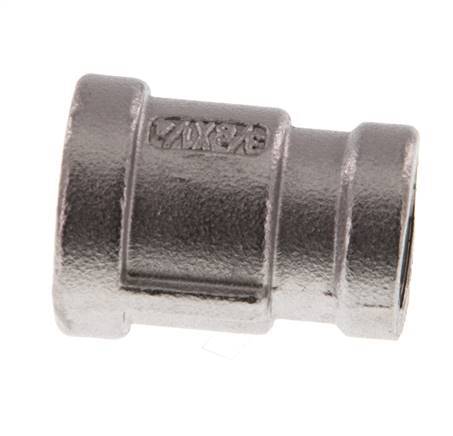 Rp 3/8'' x Rp 1/4'' Stainless steel Round Socket 16 Bar [2 Pieces]