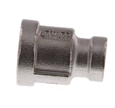 Rp 3/8'' x Rp 1/8'' Stainless steel Round Socket 16 Bar [2 Pieces]