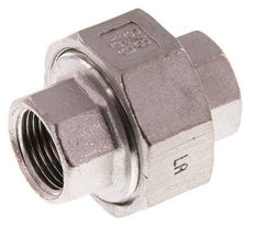 Rp 3/8'' Acero inoxidable Espiga doble 3 piezas con cierre cónico 16 Bar