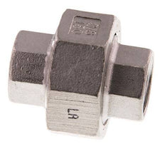 Rp 3/8'' Acero inoxidable Espiga doble 3 piezas con cierre cónico 16 Bar