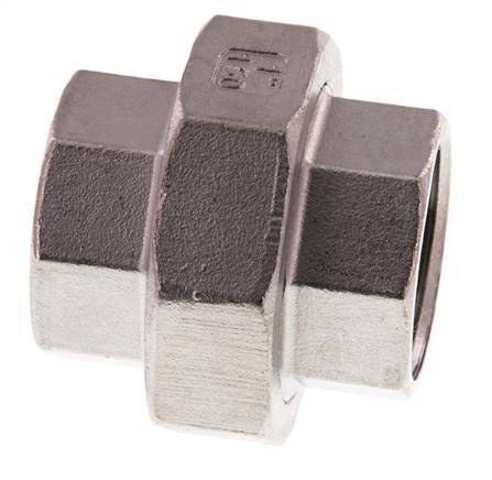 Rp 1'' acero inoxidable espiga doble 3 piezas con cierre cónico 16 Bar