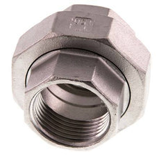 Rp 1'' acero inoxidable espiga doble 3 piezas con cierre cónico 16 Bar
