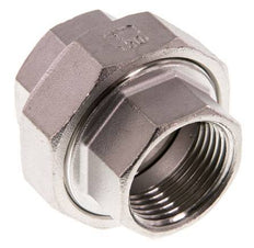 Rp 1'' acero inoxidable espiga doble 3 piezas con cierre cónico 16 Bar
