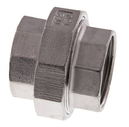 1 1/2'' NPT acero inoxidable espiga doble 3 piezas con cierre cónico 16 Bar