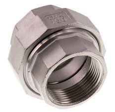 Rp 1 1/4'' acero inoxidable espiga doble 3 piezas con cierre cónico 16 Bar