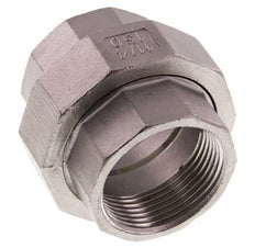Rp 1 1/4'' acero inoxidable espiga doble 3 piezas con cierre cónico 16 Bar