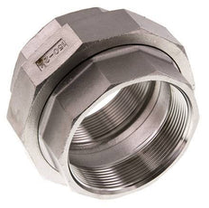 Rp 2 1/2'' acero inoxidable espiga doble 3 piezas con cierre cónico 16 Bar