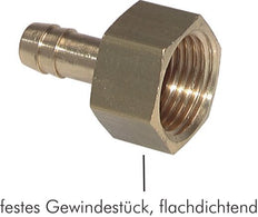 G 1/4'' x 10mm Brass Hose barb 16 Bar [2 Pieces]
