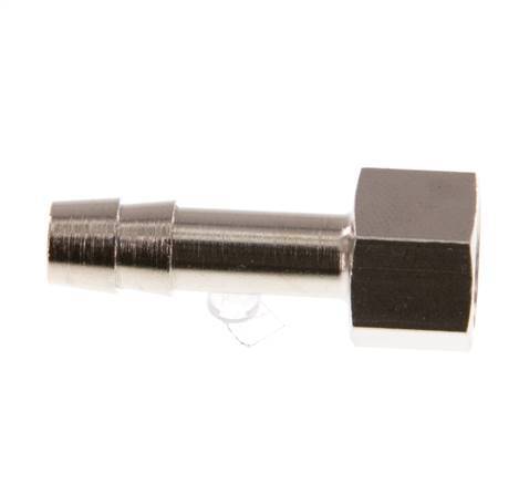 G 1/8'' x 6mm Nickel plated Brass Hose barb 16 Bar [5 Pieces]